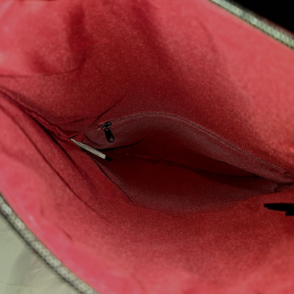 Wine Red Textured Leather Clutch / Cross Body Bag NWOT - Picture 6 of 6